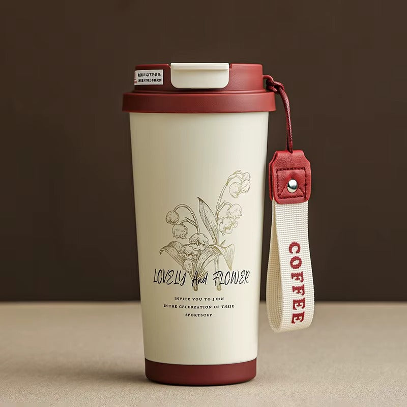 Sakura Blossom Art Tumbler with Straw