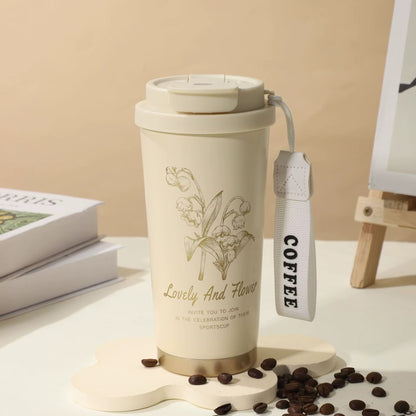 Sakura Blossom Art Tumbler with Straw