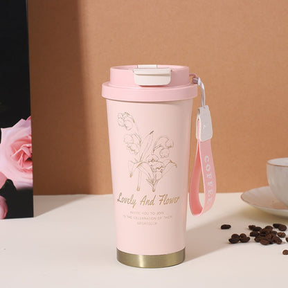 Sakura Blossom Art Tumbler with Straw