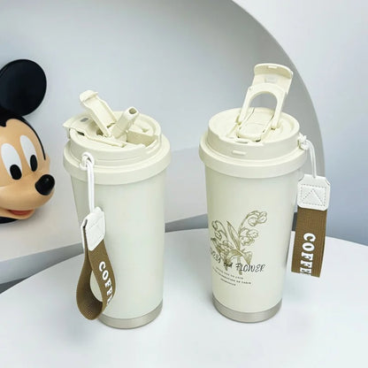 Sakura Blossom Art Tumbler with Straw